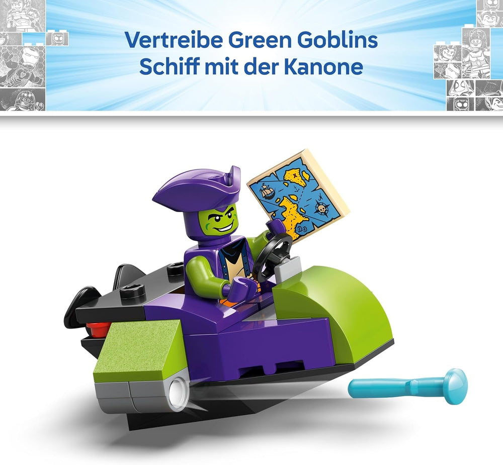 LEGO ǀ Piratenschiff von Spideys Team - Superhelden Set mit einem Schiffsmodell, 2 Booten, 4 Minifiguren - Geschenk für Jungen ab 4 Jahren und Fans der Serie Spidey und Seine Super-Freunde - 11208