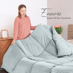 Plapumă Utopia Bedding pentru toate anotimpurile, 250 g/m², pluș, umplutură din fibre siliconizate, pat dublu, cusută în cutie (pat dublu, XL, gri deschis) Plapumi si pilote Naty Shop