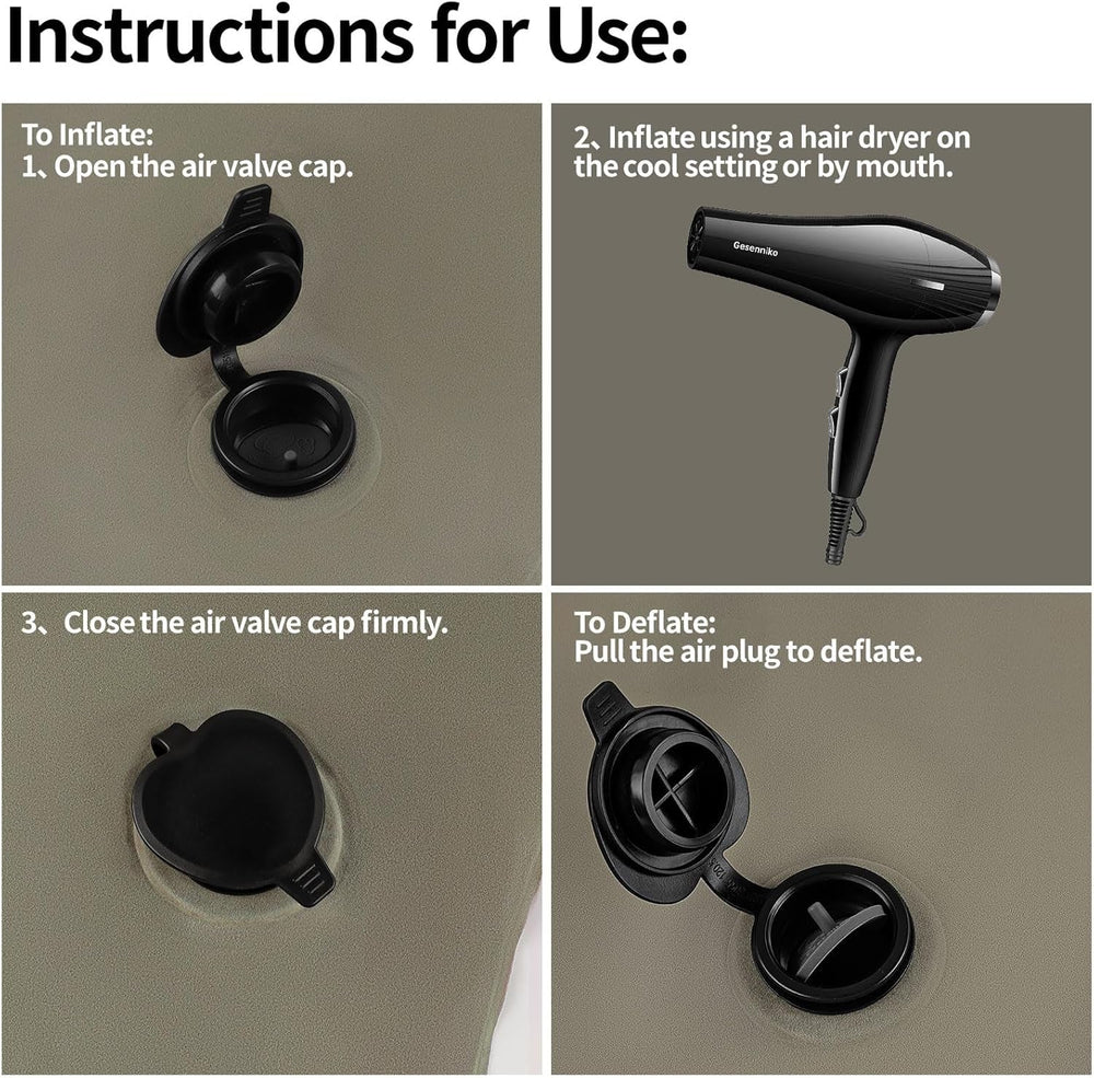 Pernă de citit și pernă de gaming, pernă de citit gonflabilă portabilă cu geantă de depozitare, pernă ergonomică de croșetat pentru citit, joacă, croșetat și lucru