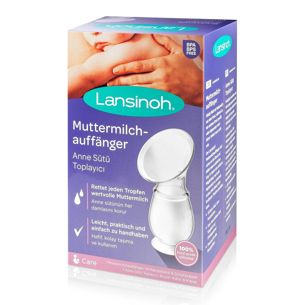 Lansinoh Silikon Milchpumpe & Muttermilchauffänger - Angenehmes & Extrem Weiches Silikon - Rettet Jeden Tropfen Muttermilch - Alternative Zu Milchauffangschalen, 1 Stück (1Er Pack) Accessori Alimentazione e Allattamento Bebe Naty Shop Single Vörangermodell