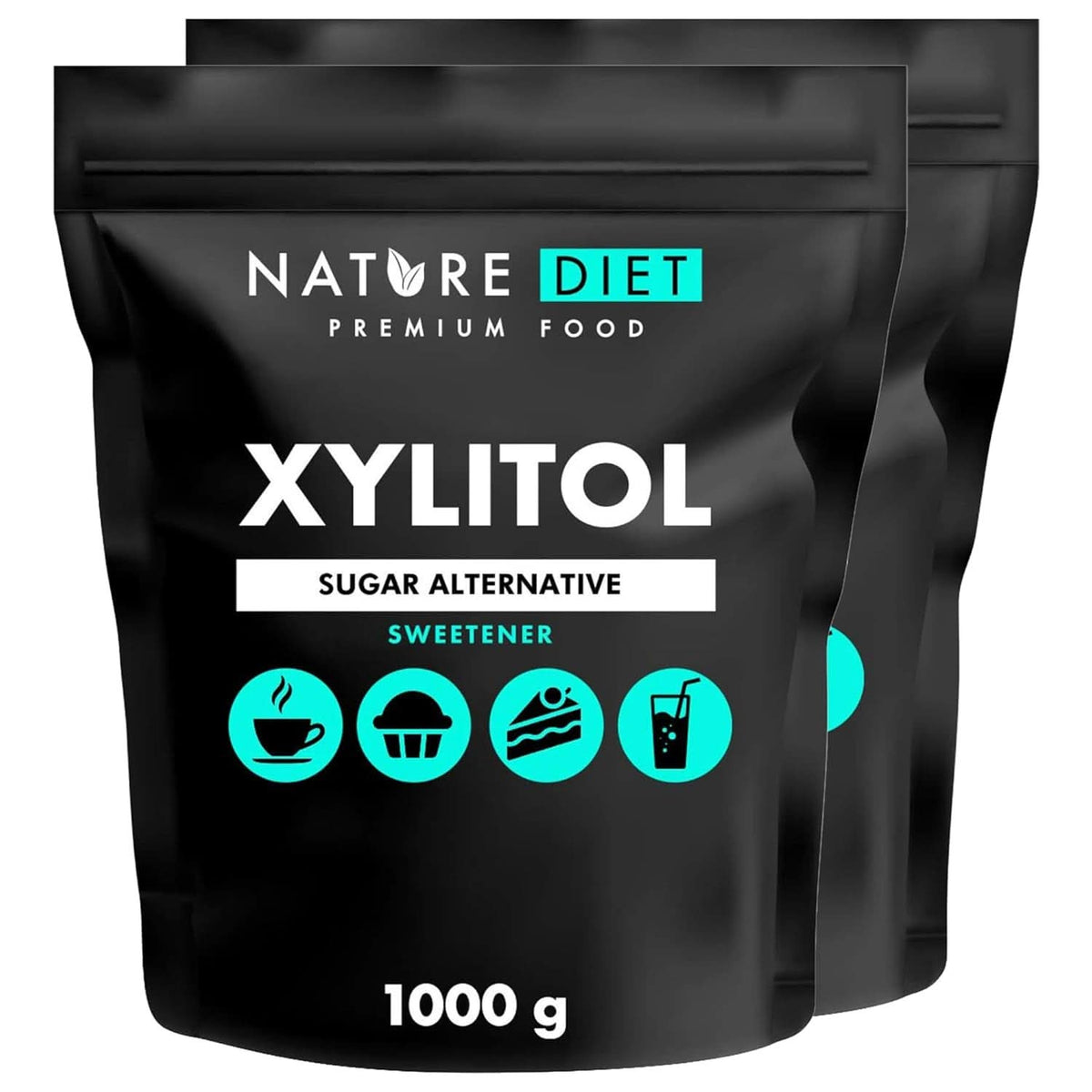 Nature Diet Xilitolo, 1 Kg Dolcificanti Naty Shop 2 x 1 Kg Xilitolo