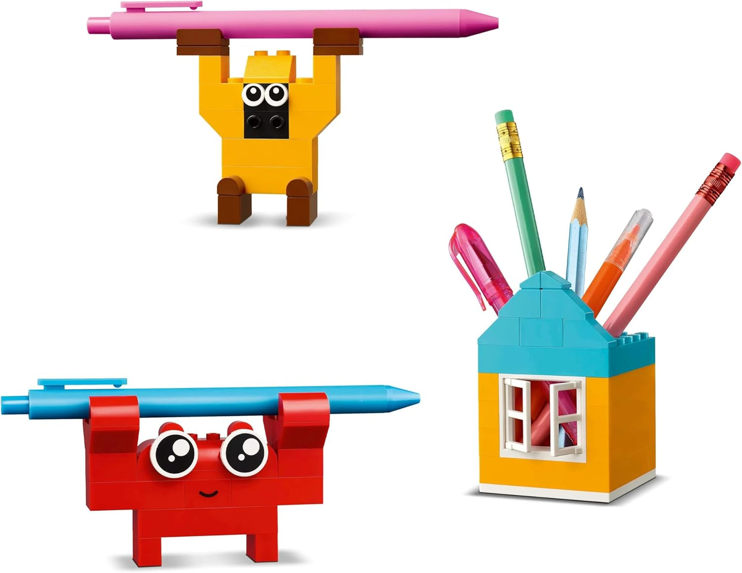 Scatola divertente creativa LEGO Classic, mattoncini da costruzione colorati per giochi di ruolo fantasiosi, set da costruzione per principianti, giocattoli per ragazze e ragazzi a partire da 5 anni, modelli ricostruibili 11042 Set da costruzione Besuche den LEGO-Store