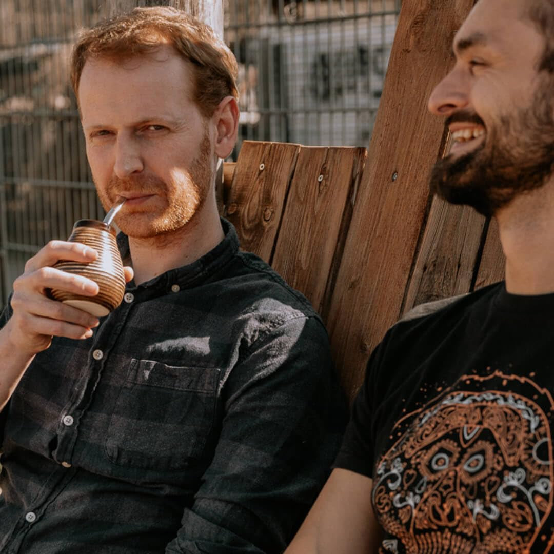 Set de ceai Mate din ceramică ● 3 sortimente de Mate BIO + cană Mate + Bombilla + instrucțiuni de preparare (Vintage)