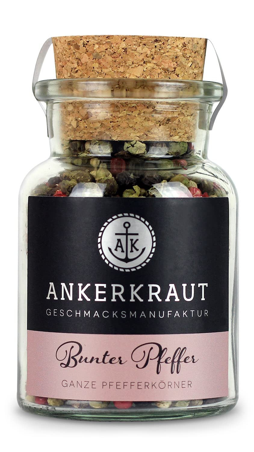 Ankerkraut Bunter Pfeffer, ganze Pfefferkörner für die Pfeffermühle, 150g nel sacchetto