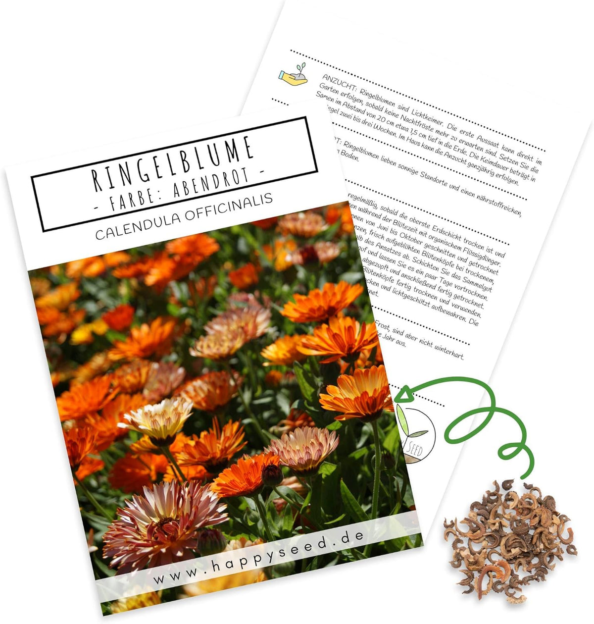 Semi di calendula (Calendula officinalis) - Pianta medicinale versatile con fiori commestibili e ideale per un prato fiorito colorato (Abendrot)