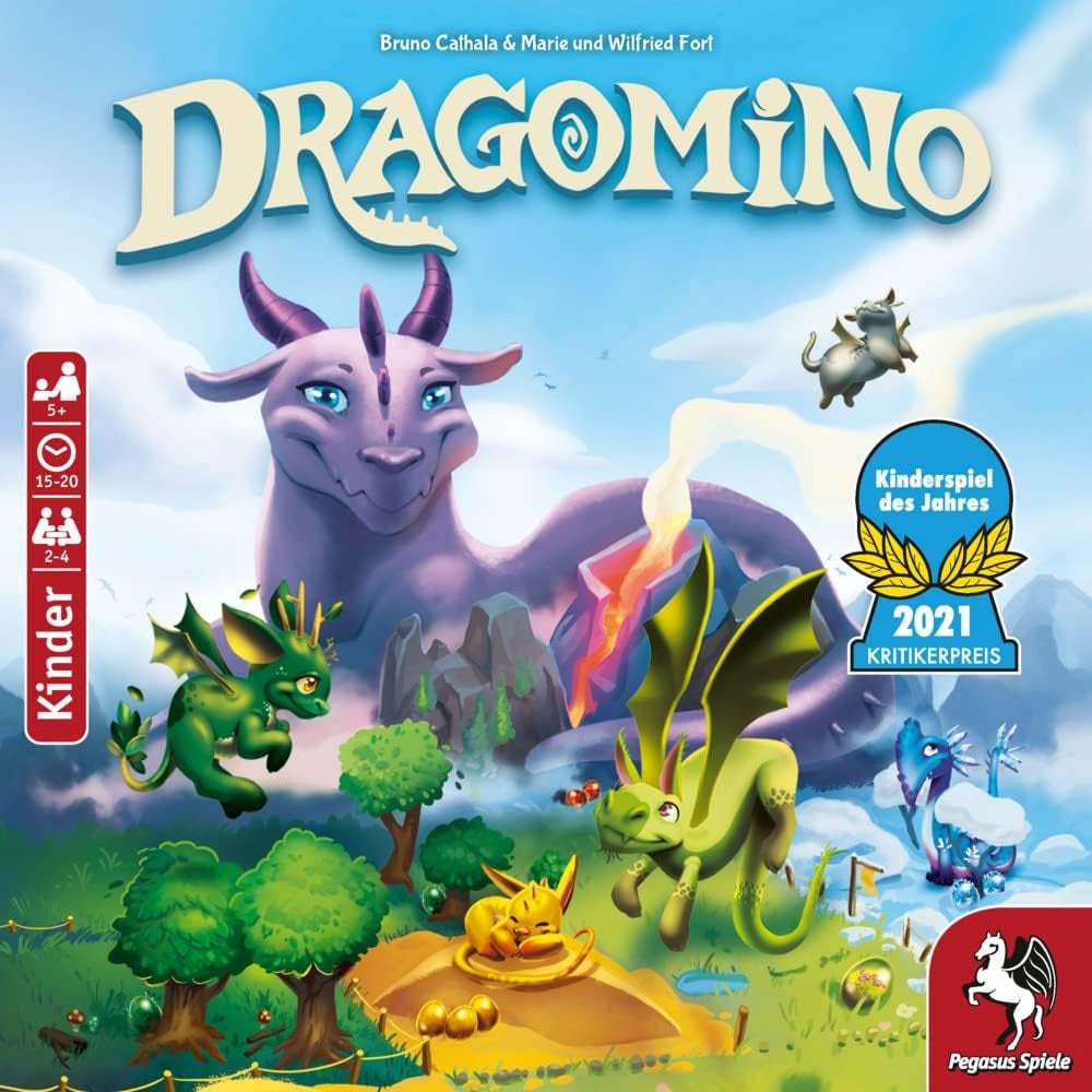 Pegasus Spiele 57111G - Dragomino *Gioco per bambini dell'anno 2021*, Multicolor