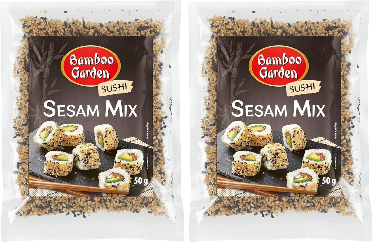 Bamboo Garden - Sushi Sesame Mix, Ideale per la preparazione di Sushi di ogni tipo, delizioso anche come Topping per varie pietanze, nel Muesli o nel Porridge, 1 x 50 g