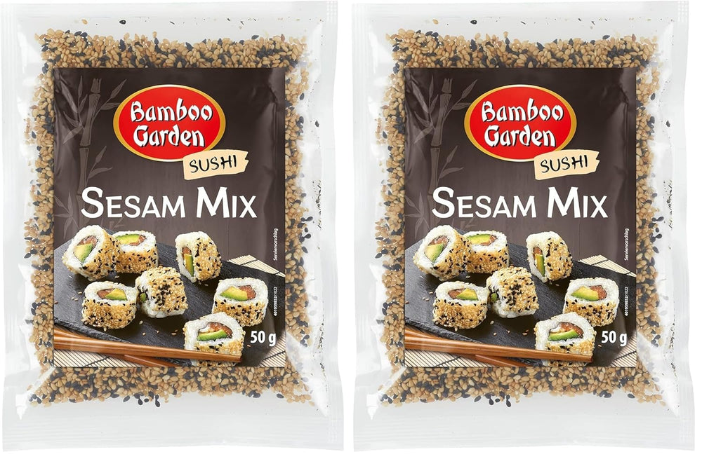 Bamboo Garden - Sushi Sesame Mix, Ideale per la preparazione di Sushi di ogni tipo, delizioso anche come Topping per varie pietanze, nel Muesli o nel Porridge, 1 x 50 g