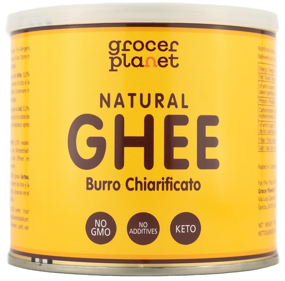 Grocer Planet Natural Ghee - Ghee chiarificato 500 g per cucina cheto