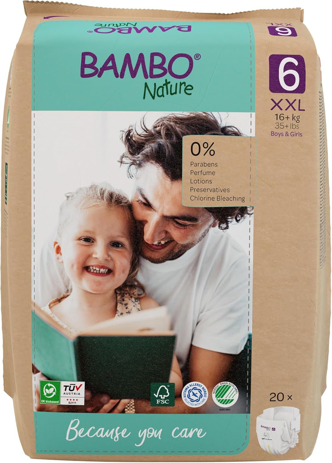 Pannolini per bambini Bambo Nature, taglia 1 (2-4 kg), confezione mensile da 132 pezzi | Pannolini Premium con protezione dalle perdite migliorata | Massimo comfort e libertà per i neonati | Pannolini dermatologicamente testati