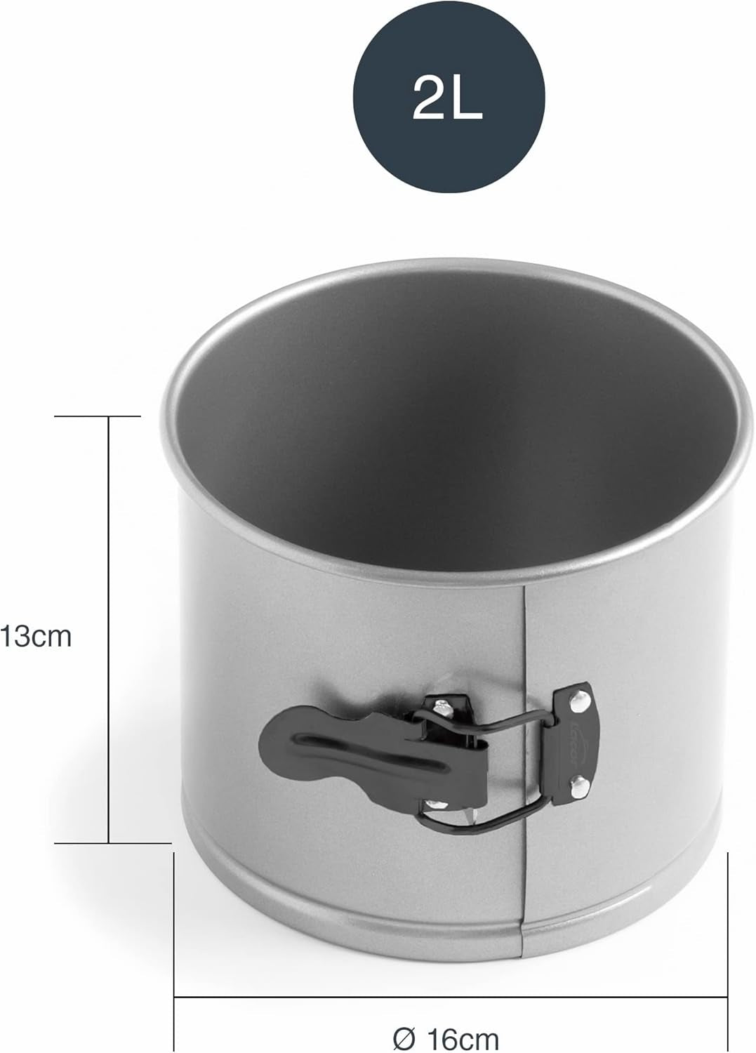 Stampo panettone estraibile, acciaio al carbonio, antiaderente, diametro 16 cm, volume 2 litri Stampi e teglie Naty Shop