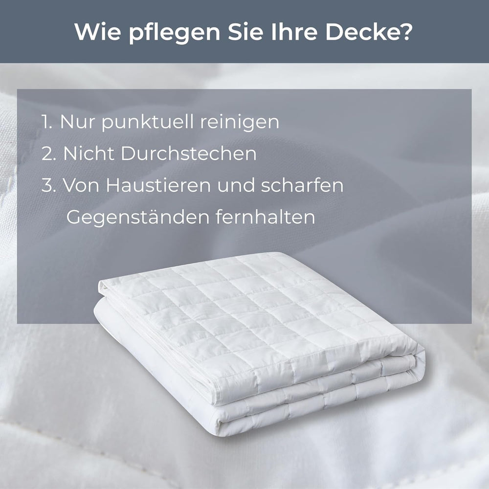 Coperta ponderata Gradi di comfort 135X200Cm 7Kg, coperta terapeutica antistress in cotone 100%, coperta pesante Coperta ponderata per adulti Può migliorare il sonno e ridurre lo stress Gradi di comfort Letti e coperte