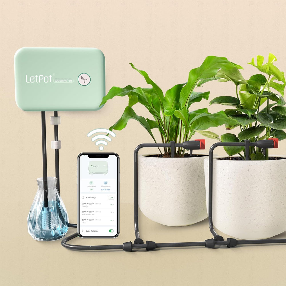 Sistema di irrigazione automatico per interni WiFi, sistema di irrigazione con telecomando tramite app per 10 piante in vaso, kit di irrigazione automatica a goccia, irrigazione per piante d'appartamento (Grigio) (Grigio, Gen-3)