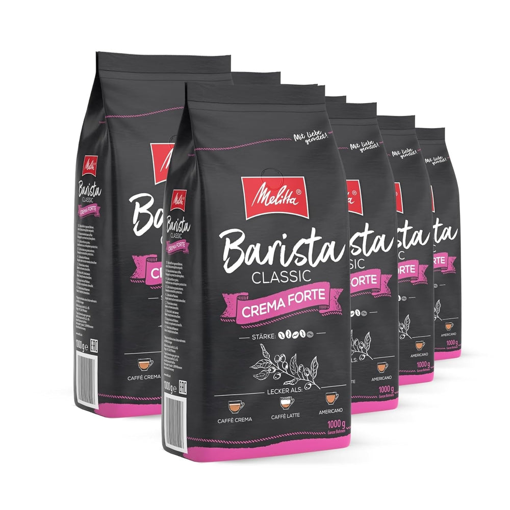 Melitta Barista Classic Espresso, Boabe de cafea întregi 1 kg Cafea Naty Shop 8 x 1 Kg Crema Forte