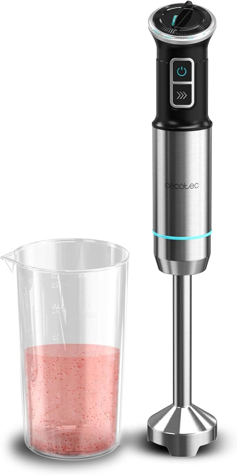 Cecotec Stabmixer Power Titanblack 1500 XL Perfectcream&Crush. 1500 W, Crossblades Technologie Mit 4-Klinge-Blättern Mit Schwarzer Titan-Beschichtung, Extralangem Fuß, Spritzschutz-Klingeneinsatz Mother and Child Naty Shop 1100W 1 Zubehörteil