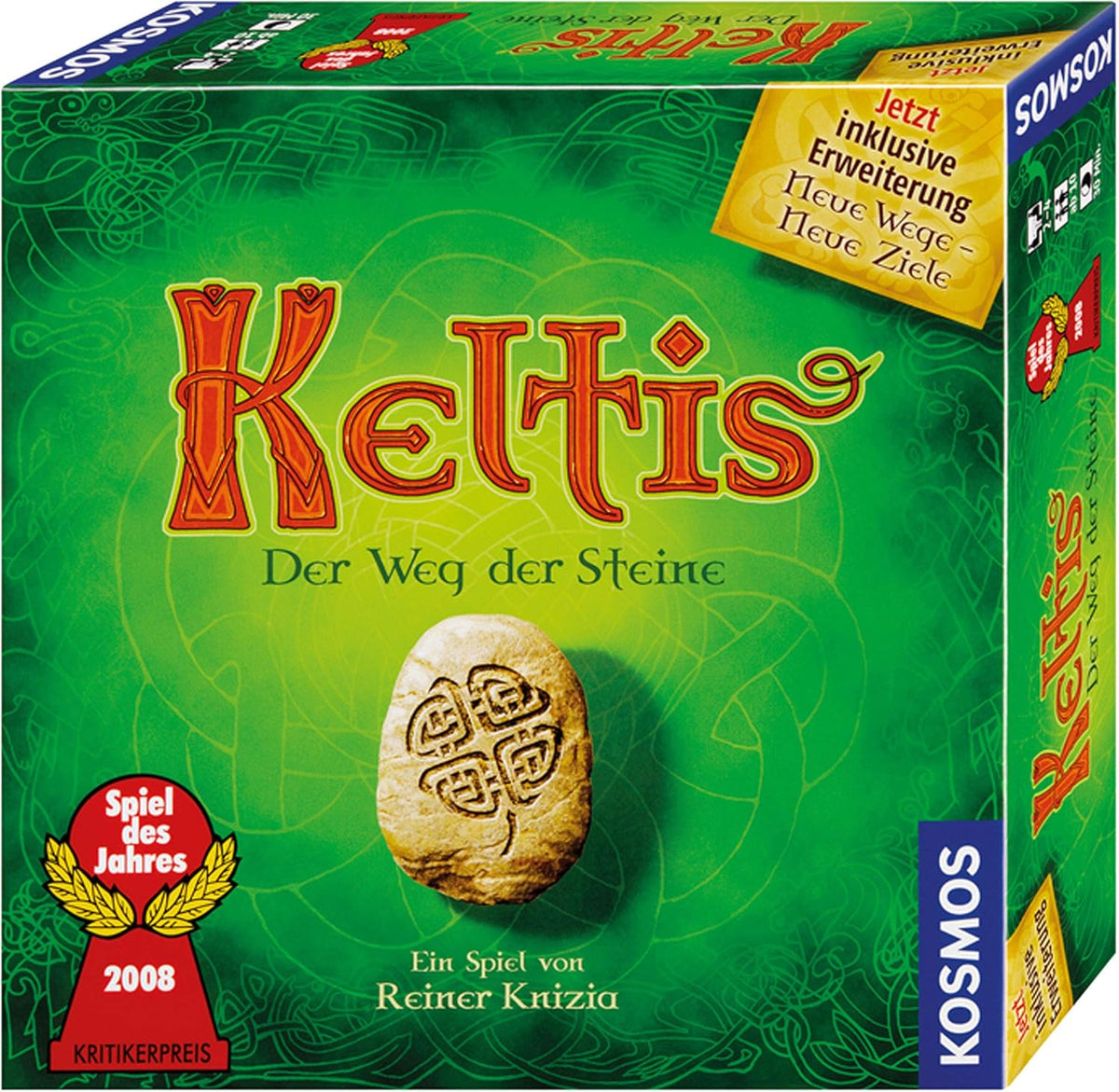 KOSMOS 691783 Gioco Keltis con espansione Keltis, classico gioco da tavolo, gioco per famiglie per 2-4 giocatori dai 10 anni in su, gioco di società per bambini e adulti, gioco dell'anno 2008