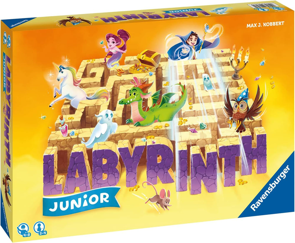 Ravensburger Gioco per bambini 20847 - Junior Labyrinth - Classico per famiglie per bambini, gioco per bambini dai 4 anni in su - Gioco da tavolo adatto per 2-4 giocatori, edizione Junior