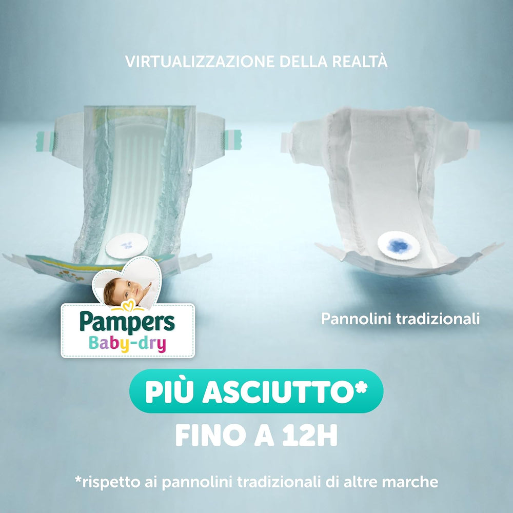 Pannolini Pampers Baby Dry Junior DWCT, confezione doppia, taglia 5 (11-25 kg), 32 pannolini