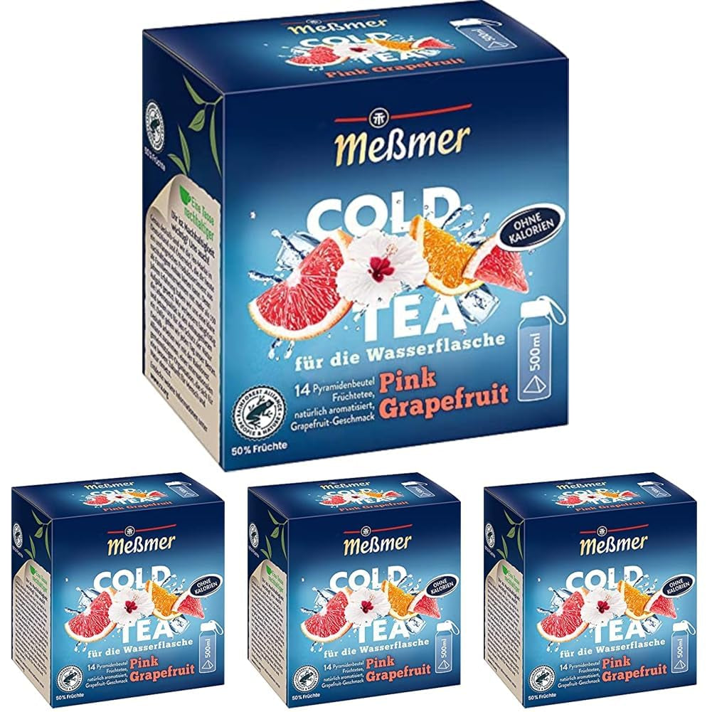 Meßmer Cold Tea Sommer-Beere | 14 pliculețe piramidale | Fără gluten | Fără lactoză | Vegan