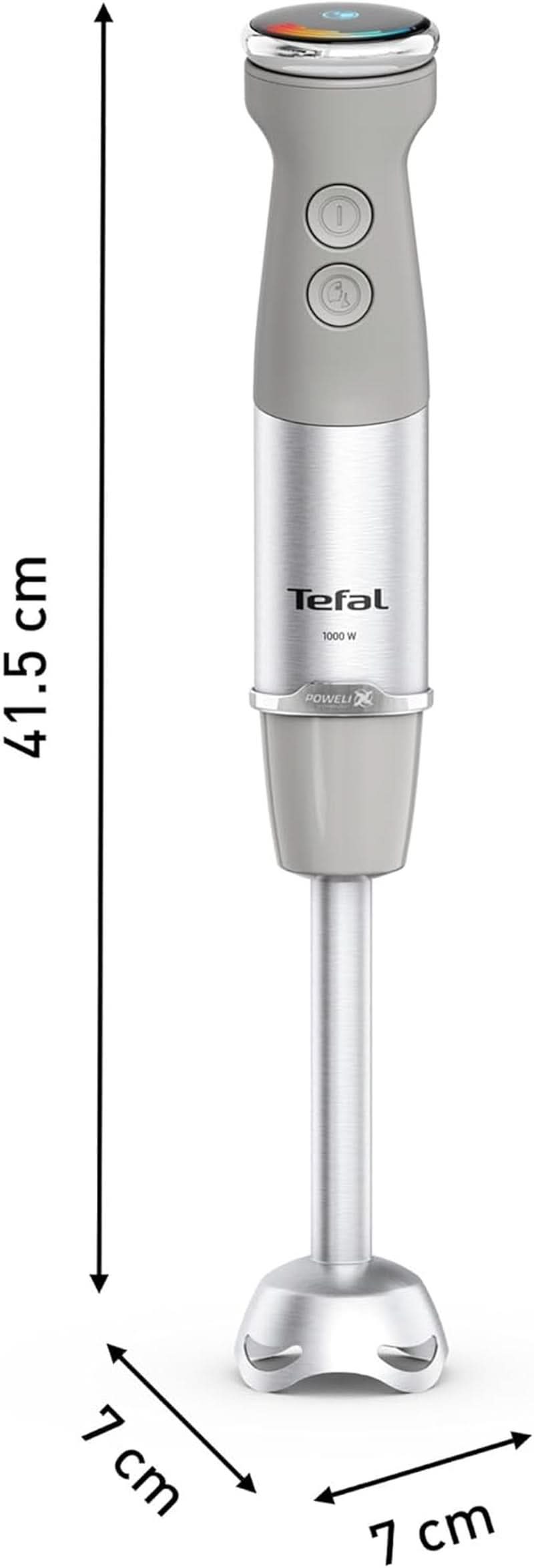 Tefal Quickchef+ 3-in-1 XL Stabmixer/Zerkleinerer/Schneebesen, 1000 W, Geschwindigkeitsregelung intuitivo, Turbo-Taste, Powelix-Messer-Technologie, Edelstahl, Grau, HB67MB30 Kitchen Naty Shop