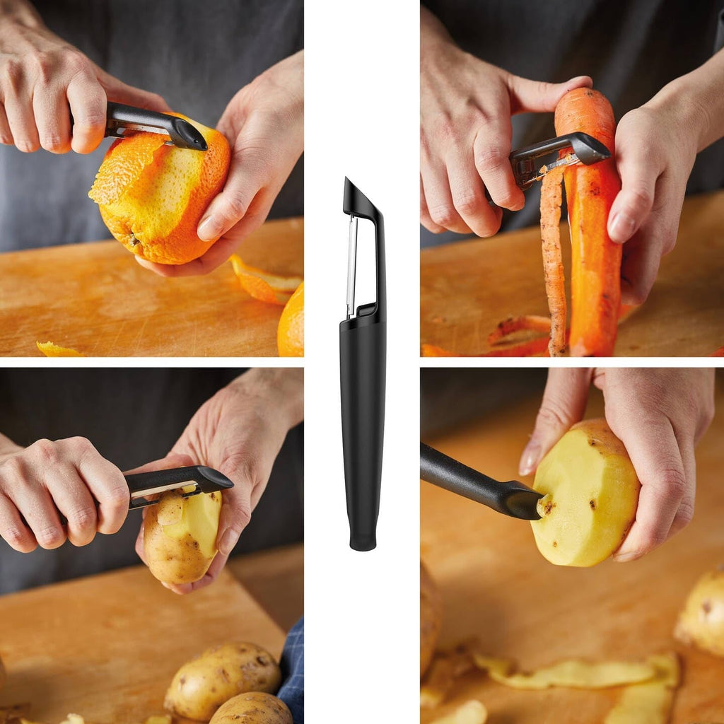 Fiskars Peeler cu lamă mobilă, lungime: 18 cm, oțel/plastic Naty Shop