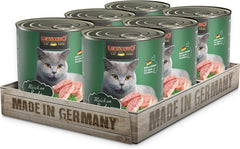LEONARDO Hrană Umedă [6x800g Rață] | Hrană Umedă Fără Cereale pentru Pisici | Hrană Umedă Completă la Conservă