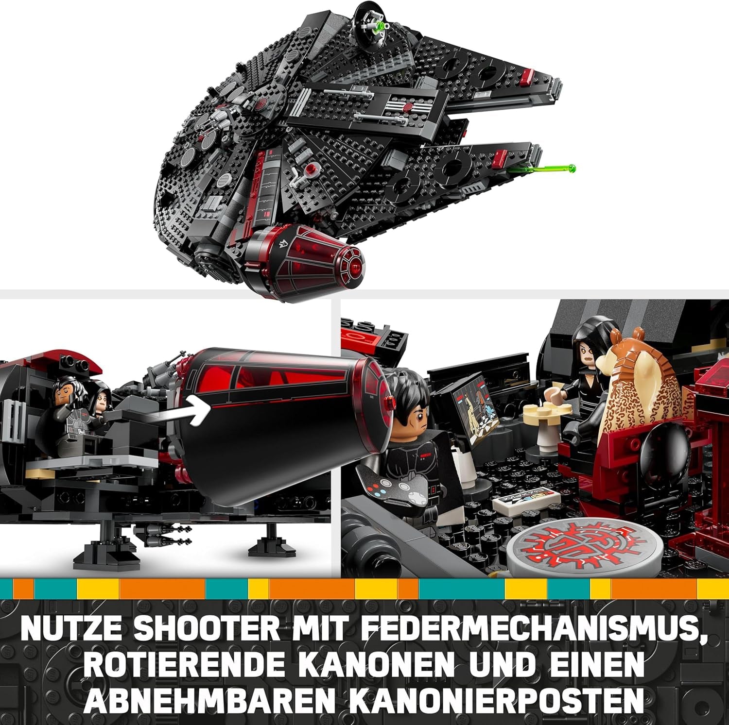 LEGO Star Wars Dark Millennium Falcon, Set astronave, Giocattolo da costruzione per bambini, Regalo di compleanno per ragazzi, ragazze e fan, Giocattolo d'avventura 75389 Set da costruzione Acquista dal negozio LEGO