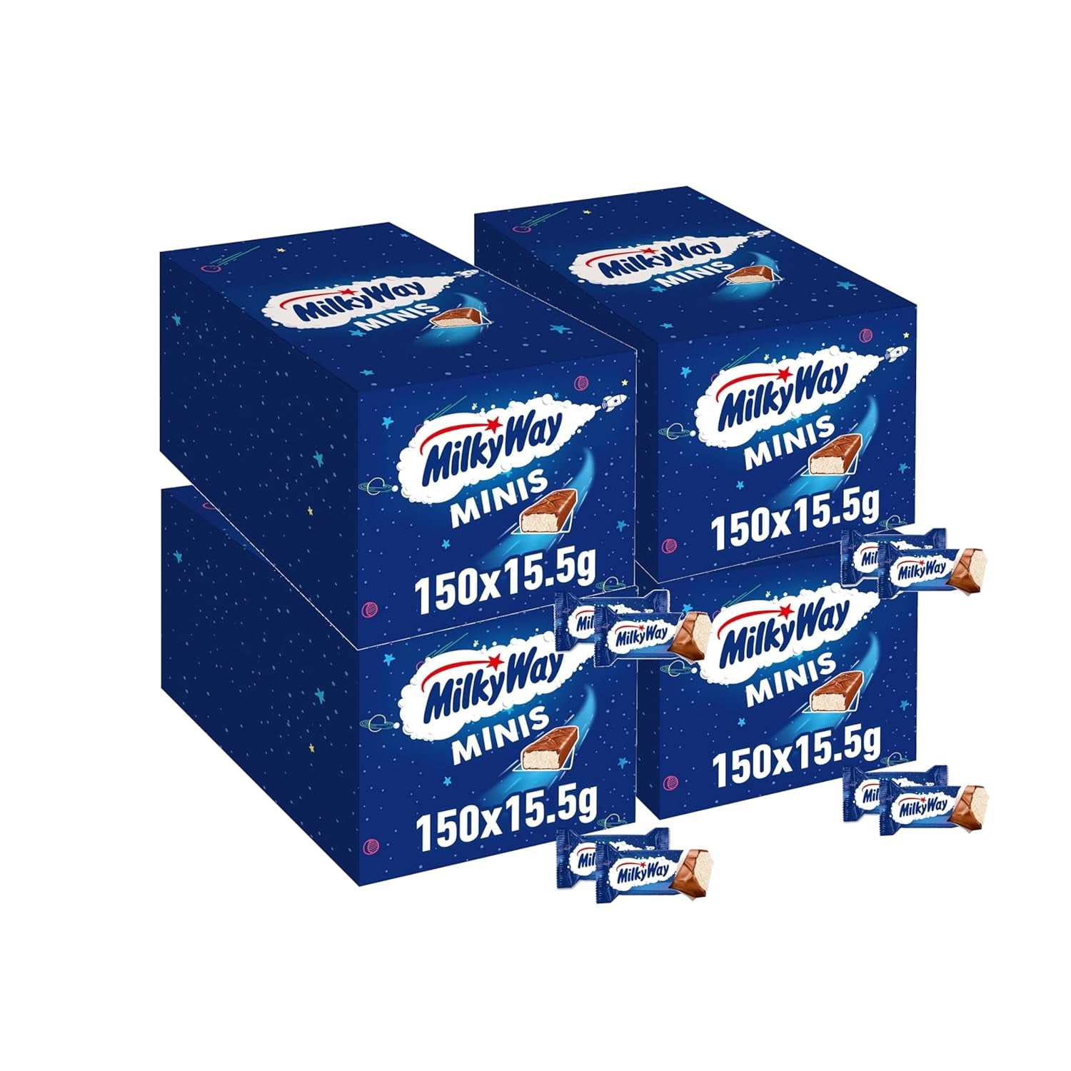 Mini barrette di cioccolato, confezione sfusa di cioccolato, crema al latte leggera, 150 x 15,5 g, 2,3 kg