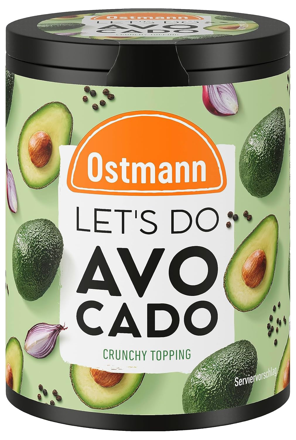 Ostmann Gewürze - Facciamo Avocado | Gewürzsalz für Avocado, Guacamole oder Bowls | Topping croccante con verdure, biscotti e sesamo nero | 70 g in barra riciclabile Metalldose