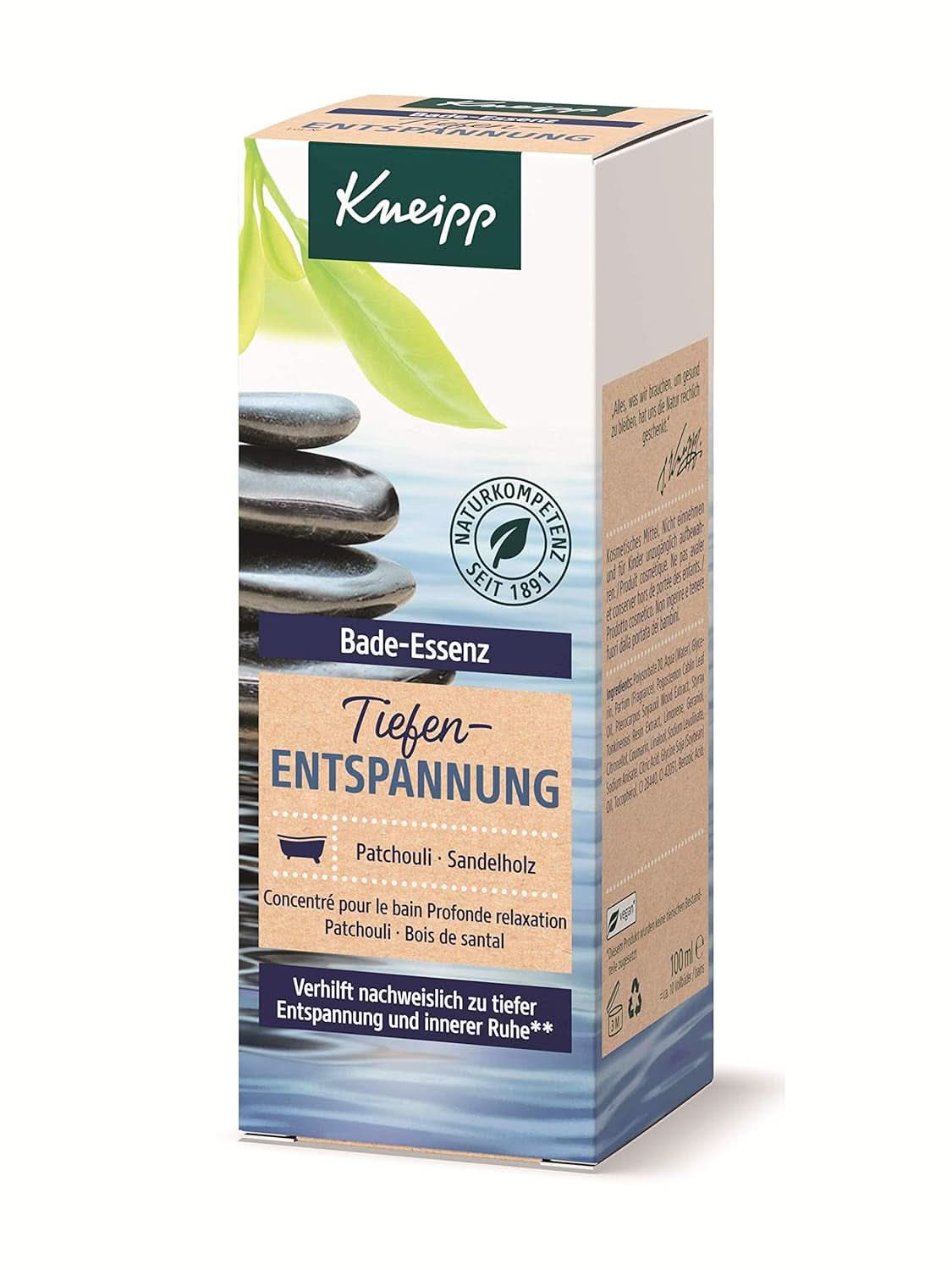 Kneipp, olio da bagno con olio essenziale naturale di patchouli ed estratto di sandalo per un rilassamento profondo e calmante, 100ml Naty Shop