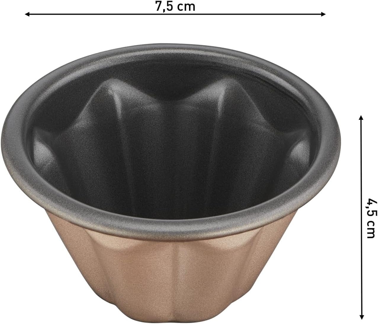 Tefal Creabake J3089304 3 Stück Brioche-Backform Antihaft-Beschichtung, Leicht Entnehmbar, Stapelbar, Einfache Austellung, Backform Stampi e teglie Naty Shop