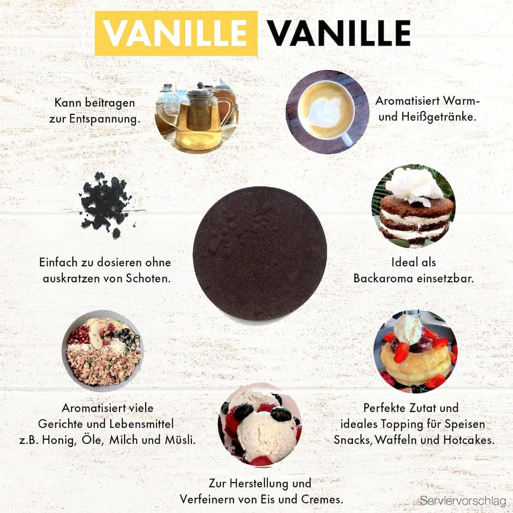 Vaniglia in polvere premium da veri baccelli di vaniglia, naturale, senza zucchero, senza additivi, commercio equo e solidale, vegana (40G senza confezione) da Vanilla Campaign® Flavours Naty Shop