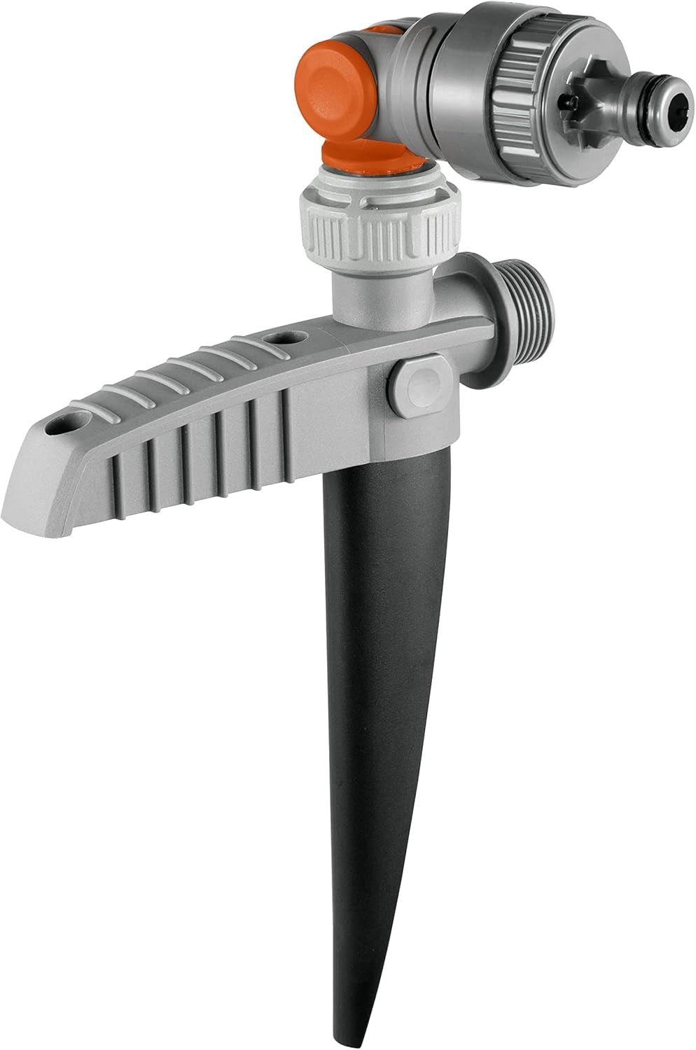 Racord robinet Gardena cu opritor de apă, ieșire apă: conexiune pentru dop de apă (cod articol 8254), ieșire apă (cod articol 8250, 8266), parte a sistemului de conducte (05327-20), gri