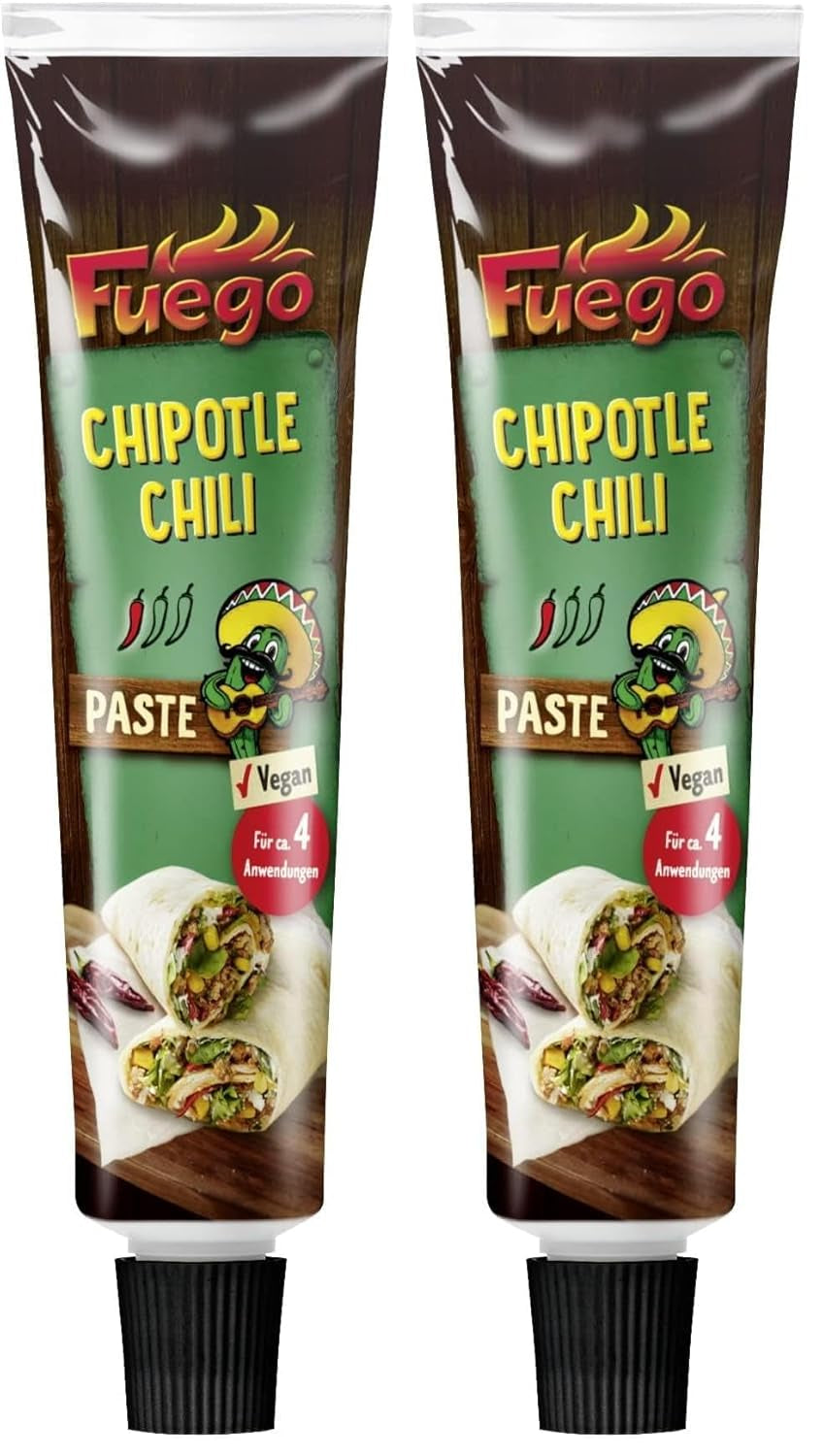 - Pasta di peperoncino Chipotle, Piatti messicani piccanti, Per 4 applicazioni, Vegano, 1 x 40 g