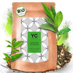 YC Yang Chai Sencha Ceai verde BIO 250G - Ceai japonez vrac cu aromă de bergamotă - Ceai verde japonez original „Sencha Dynasty” din culturi ecologice controlate