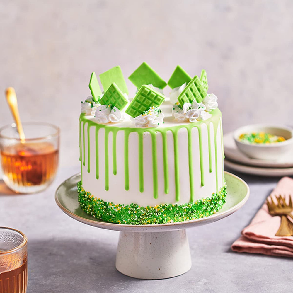 Funcakes Choco Drip Spring Green (Verde): Köstlicher Gesmack, Einfach Zu Verbenen, Perfekt Für Tropfkuchen, Drip Gesmack Nach Schokolade. Wiederverschließbare Packung 180 G. Miscela per cuocere e cucinare Naty Shop
