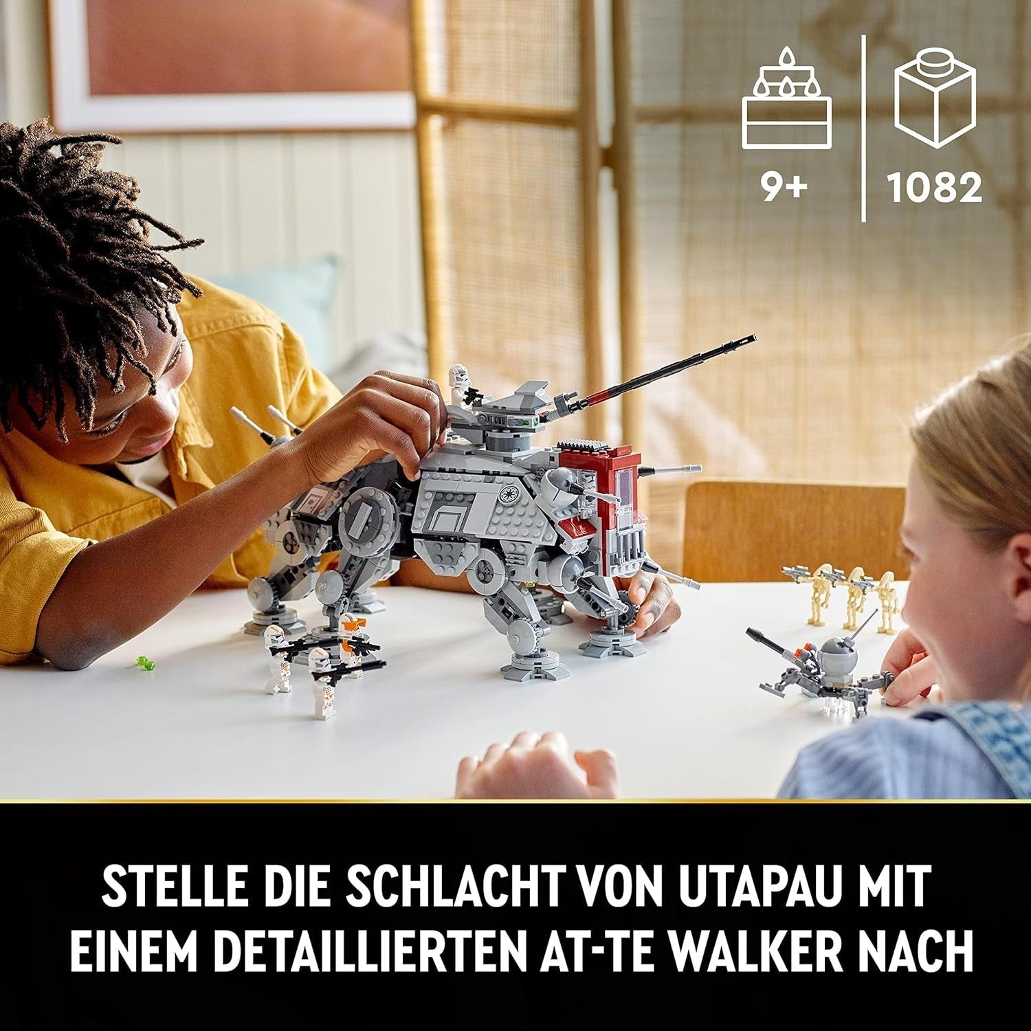 LEGO Star Wars At-Te Walker Modello giocattolo mobile Set di minifigure che include 3 Clone Trooper, droidi da battaglia e Droide ragno nano 75337 Set di costruzione Acquista il negozio LEGO
