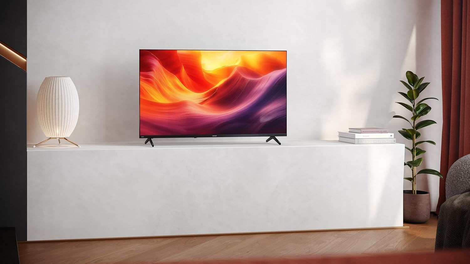 SHARP 40HF3365E – Google TV, 40" FHD, fără ramă, 60 Hz, QLED, Asistent Google cu microfon, Chromecast, Bluetooth, sunet 2x8 W, 3x HDMI, 2x USB, Culoare: Negru