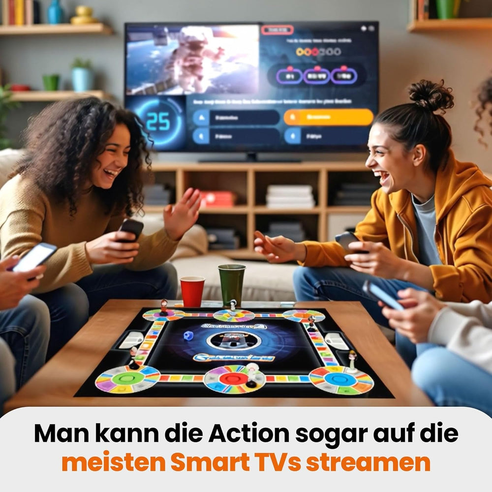 Outsmarted – Jocul de societate cu quiz digital | Copii, adolescenți și adulți | Seară de jocuri de generație următoare pentru familie și prieteni | 2–24 de jucători | Vârste 8+ | Peste 10.000 de întrebări