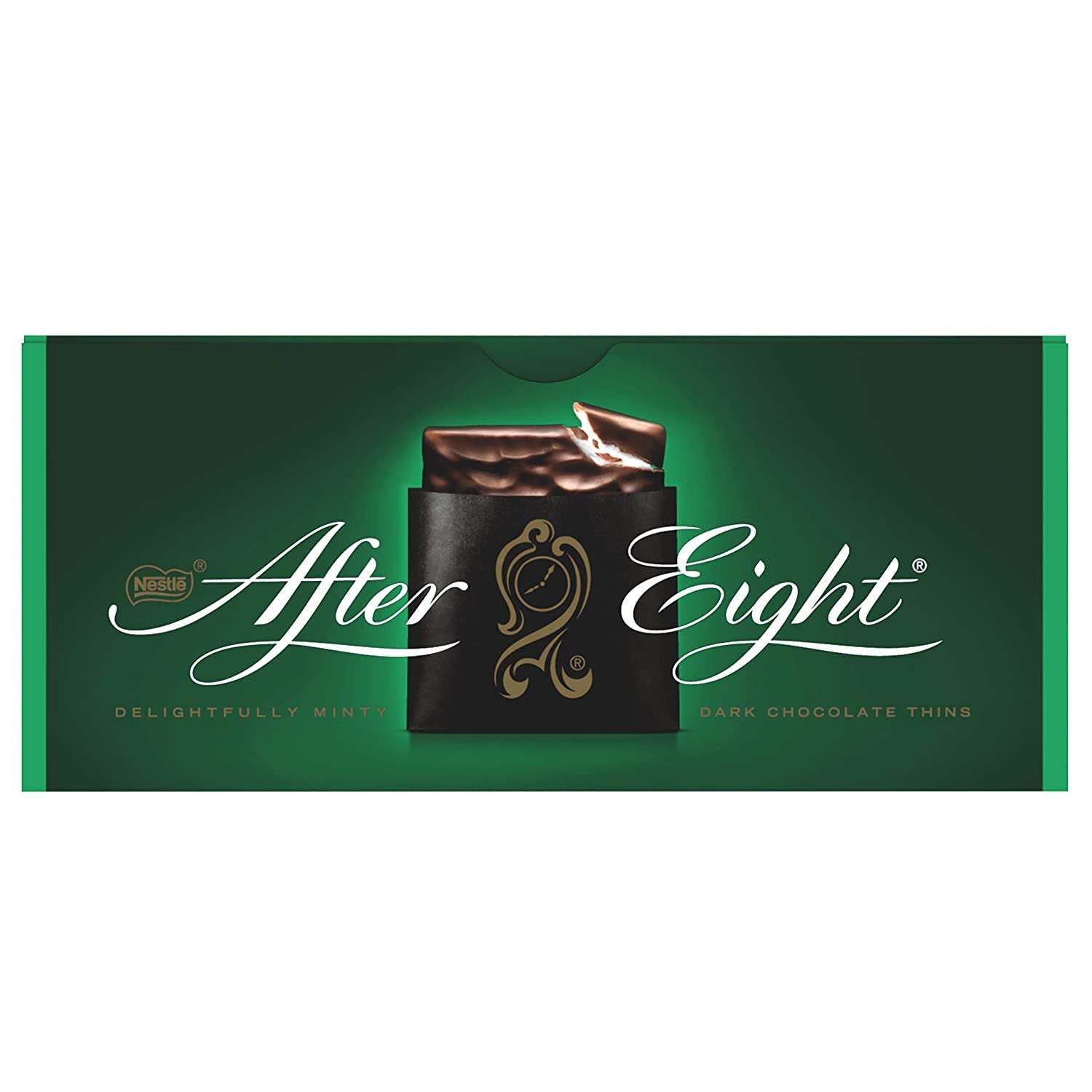NESTLÉ AFTER EIGHT Quadretti sottili di cioccolato fondente con ripieno di crema alla menta per intenditori, confezione da 5 (1 x 200 g)