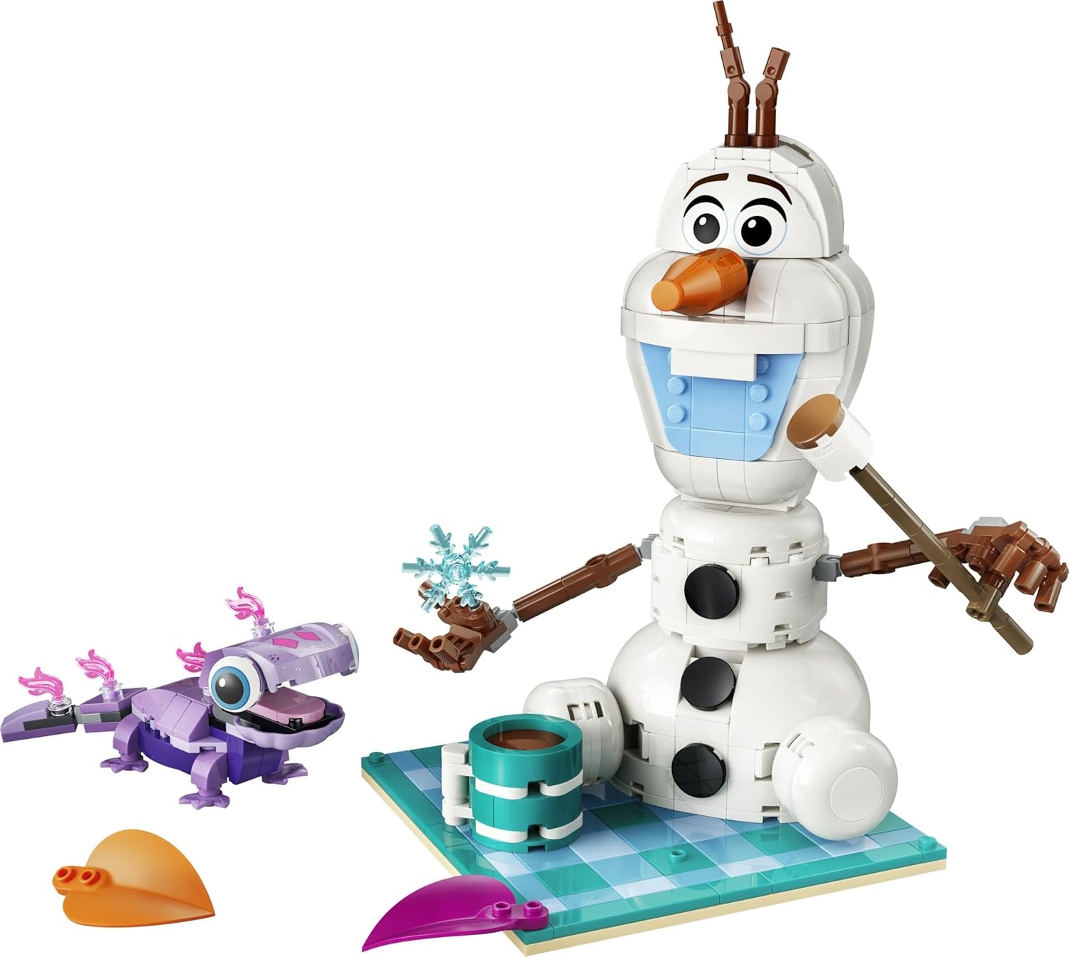LEGO ǀ Disney Frozen Picknickspaß mit Olaf und Bruni - Schneemann Figur mit Picknickdecke und Zubehör - DIY Deko fürs Schlafzimmer - Geschenk für Mädchen ab 7 Jahren und Frozen Fans - 43287