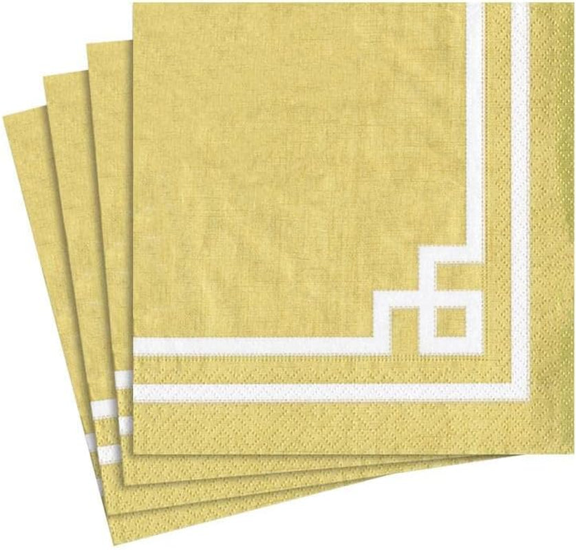 Divertisment cu șervețele de cocktail, Rive Gauche, auriu și alb, 20 de bucăți