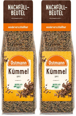 Ostmann Gewürze - Kümmel ganz | Zum Würzen von Brot und Gebäck | Zum Nachfüllen der Streudose | 40 g in busta