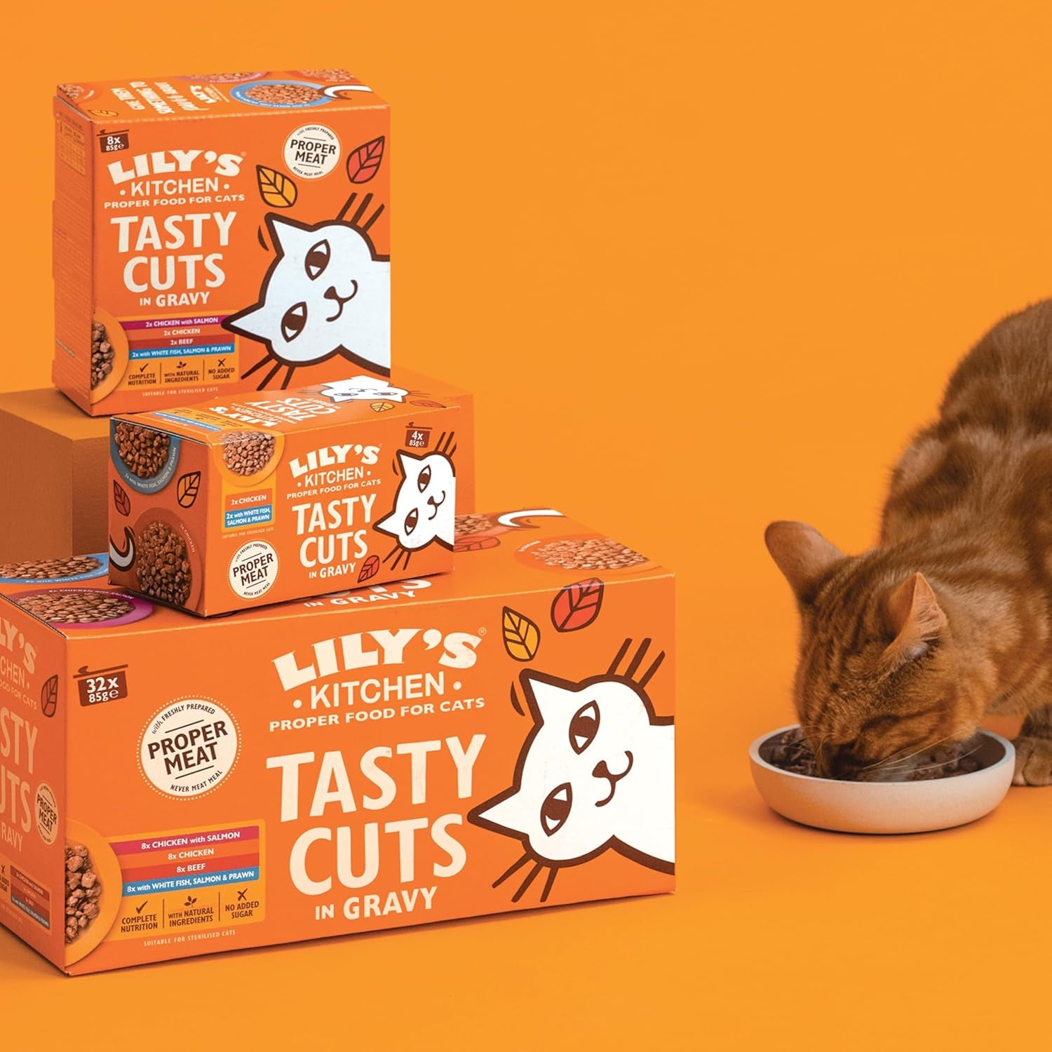 Bucătărie Lily's, preparată cu ingrediente naturale, bucăți delicioase în sos cu pui, hrană umedă pentru pisici adulte, conservă de 70g