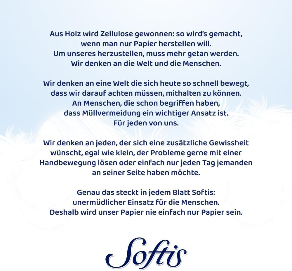 Hârtie igienică Softis cu 4 straturi - pachet de 45 de role (5 X 9 pachete simple), 100 de coli per rolă, Sistem unic de cameră moale, Ambalaj reciclabil, Hârtie certificată Fsc