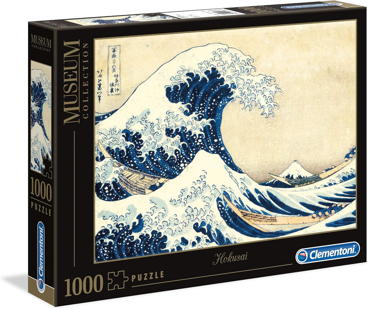 Clementoni 39378 Hokusai - Marele val - Puzzle 1000 piese, Colecție muzeu, Joc de îndemânare pentru întreaga familie, Joc de întindere colorat, Puzzle pentru adulți de la 14 ani Puzzle Naty Shop Titlu implicit