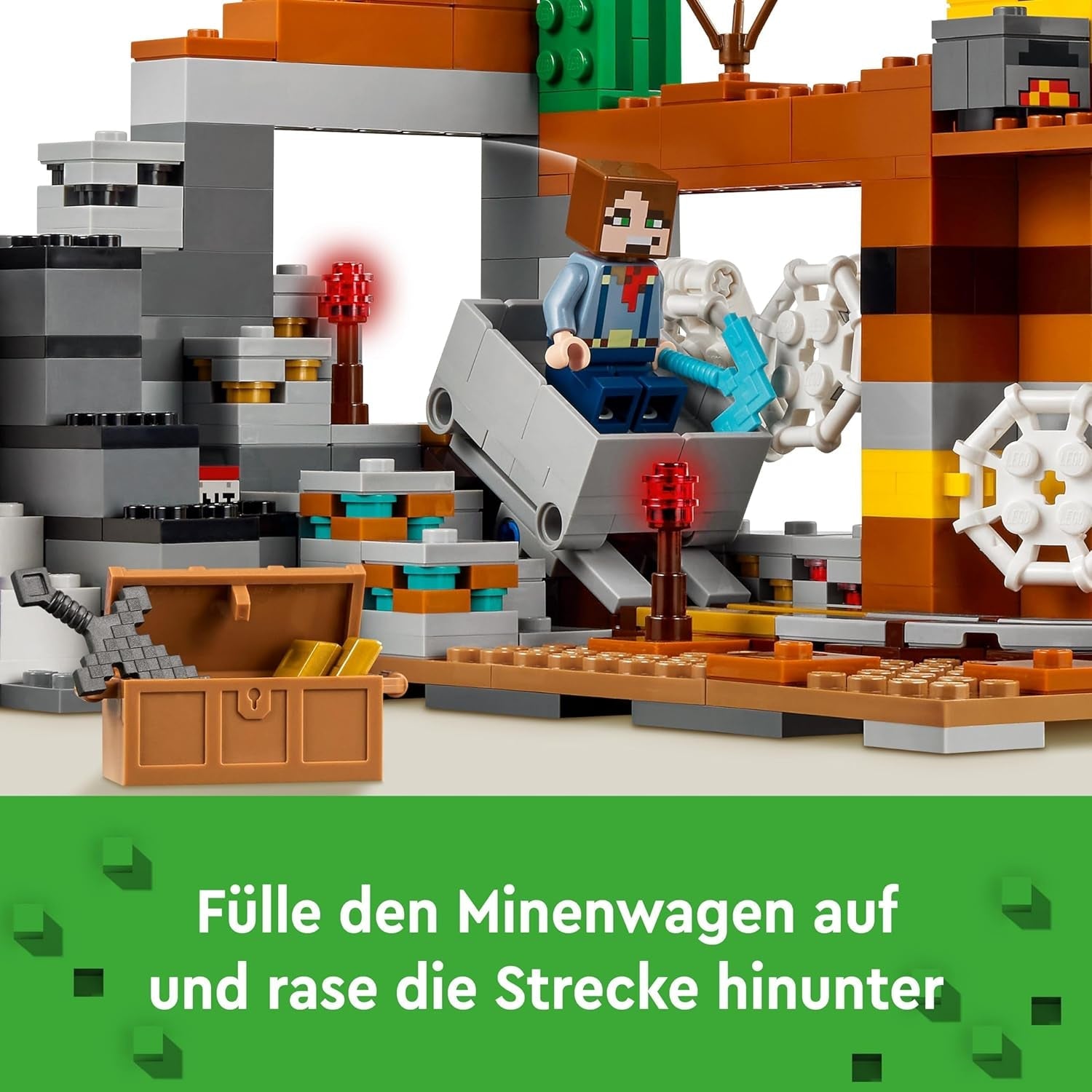 LEGO Minecraft Badlands Mine Videogioco Set di giocattoli minerari per ragazzi e ragazze dagli 8 anni in su Divertimento in mattoncini da costruzione Set avventura Regalo di compleanno 21263 Set da costruzione Besuche den LEGO-Store