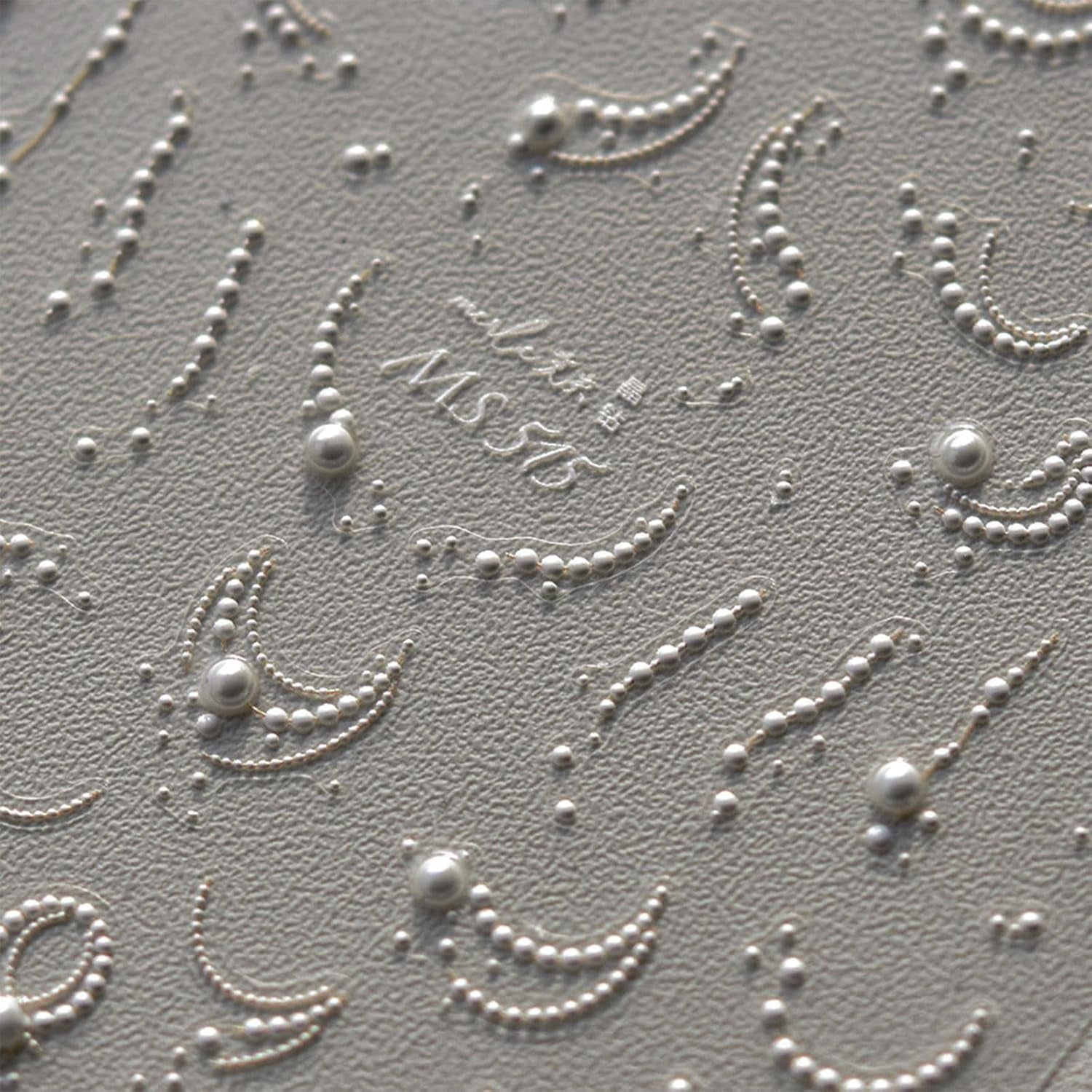 JMEOWIO 3D Nagelsticker Perlenlinie Nail Art Sticker Selbstklebend Nagelaufkleber 5D Stereoskopisch Dekoration Nageldesign Zubehör 1 Blatt