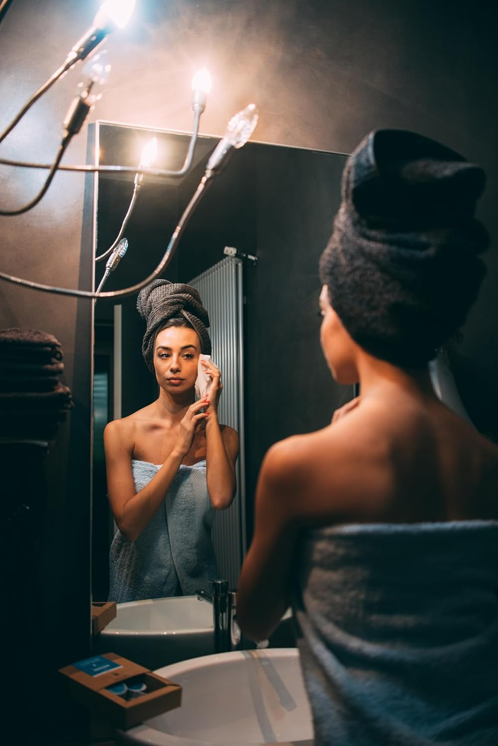 Go NPKGO00612 Capsulă de șervețele de curățare cu ceai verde, viscoză, alb, pachet de 12