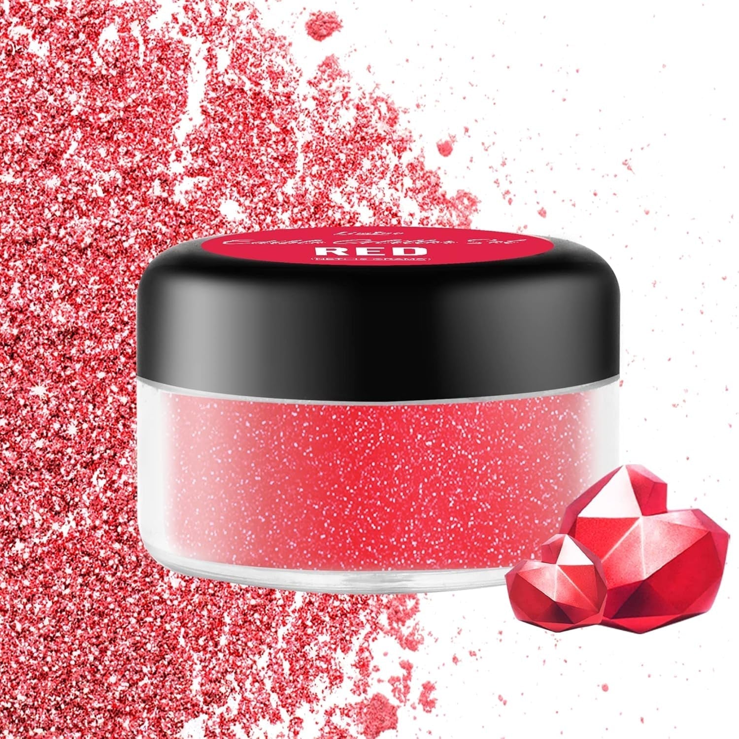 Glitter commestibili, 10 grammi, vari colori Glitter Naty Shop Rosso